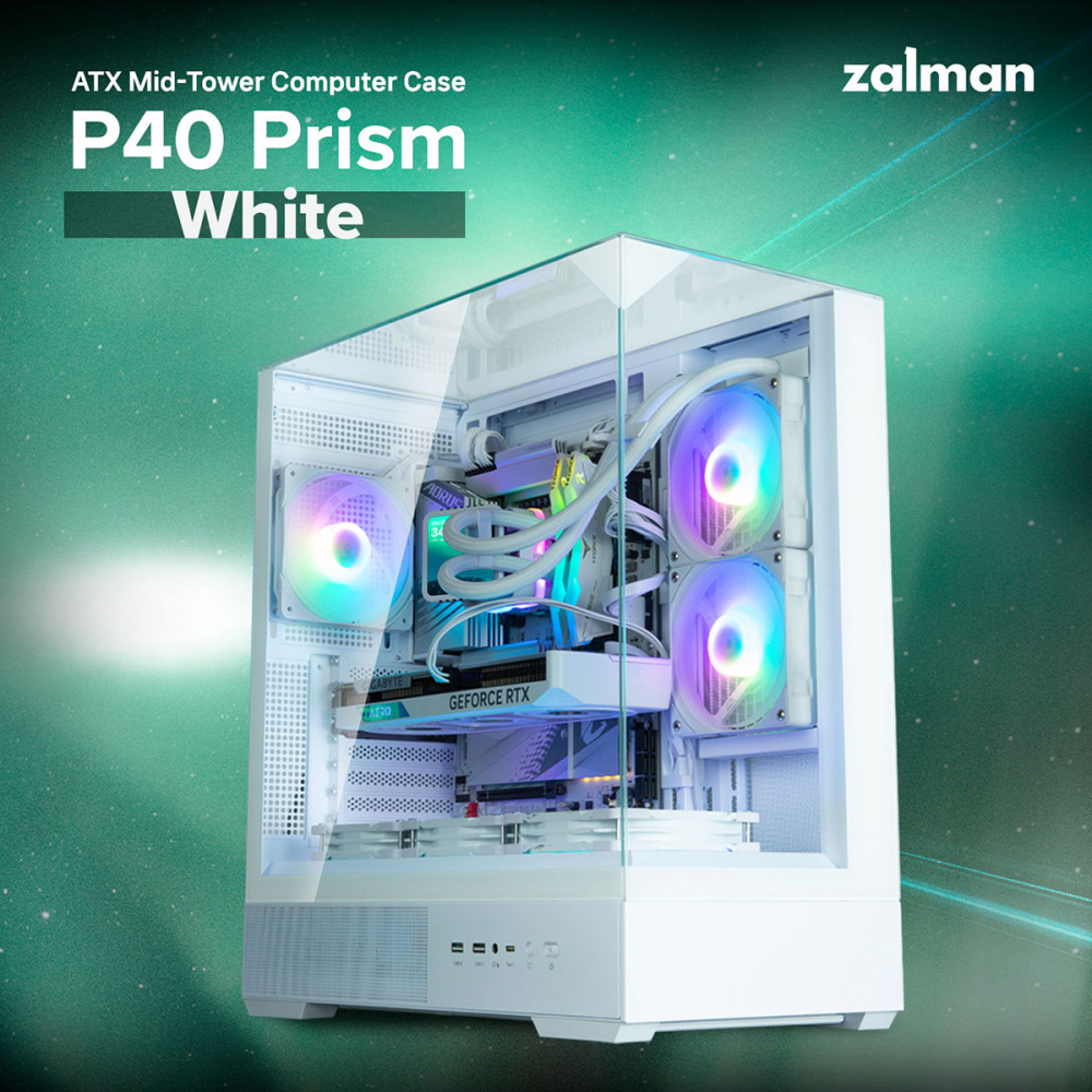 Корпус Zalman P40 Prism ATX белый