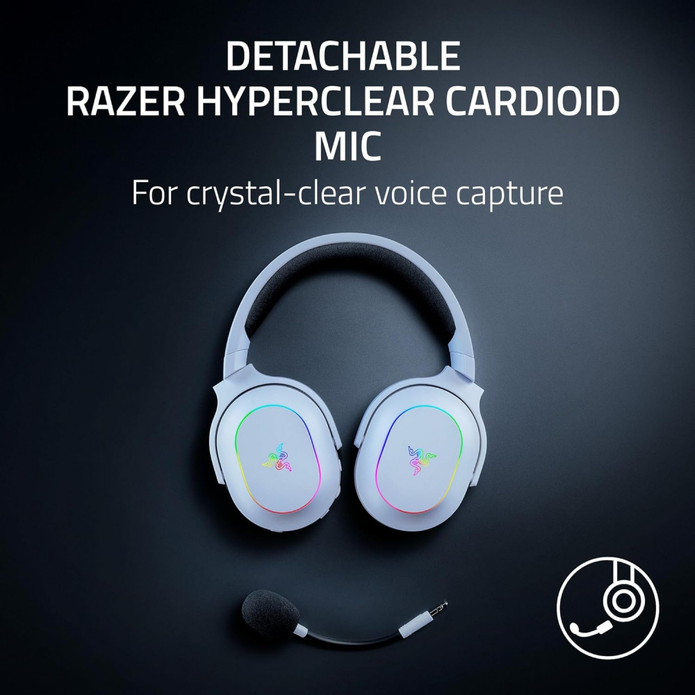 Гарнитура игровая Razer Barracuda X Chroma, BT/WL, RGB, белый