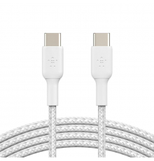 Кабель USB-C > USB-C зарядки/синхронизации Belkin, 1м, 60Вт, Type-C, витой, белый
