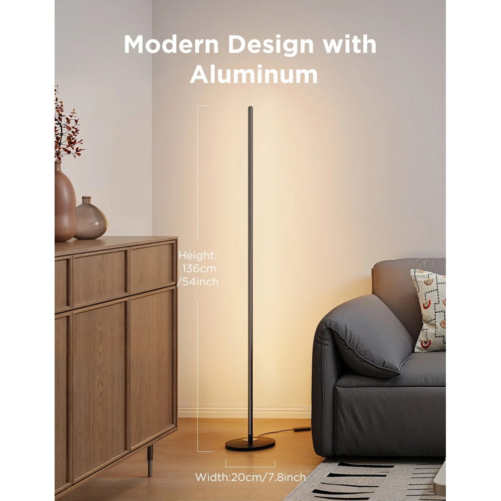 Торшер умный Govee H8076 Govee Floor Lamp lite, 1000Lm, RGBWW+RGBIC+WW, WI-FI/Bluetooth, черный
