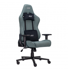 Кресло 2E GAMING BUSHIDO Lite, ткань, 2D-Armrests, зелёный тёмный