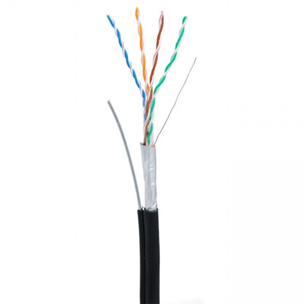 Кабель NETLAN F/UTP 4 пары, Кат.5e, внешний, черный, 305м