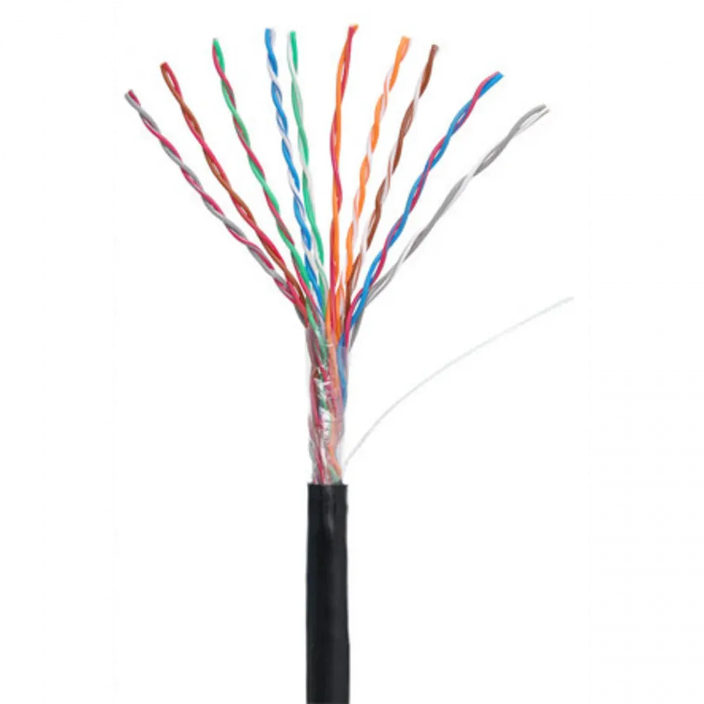 Кабель NETLAN U/UTP 10 пар, Кат.5 (Класс D), 100МГц, черный, 305м