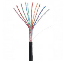 Кабель NETLAN U/UTP 10 пар, Кат.5 (Класс D), 100МГц, одножильный, BC (чистая медь), внешний, PE до -40C, черный, 305м