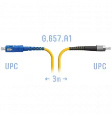 Патчкорд оптический LC/UPC-FC/UPC SM 3 метра