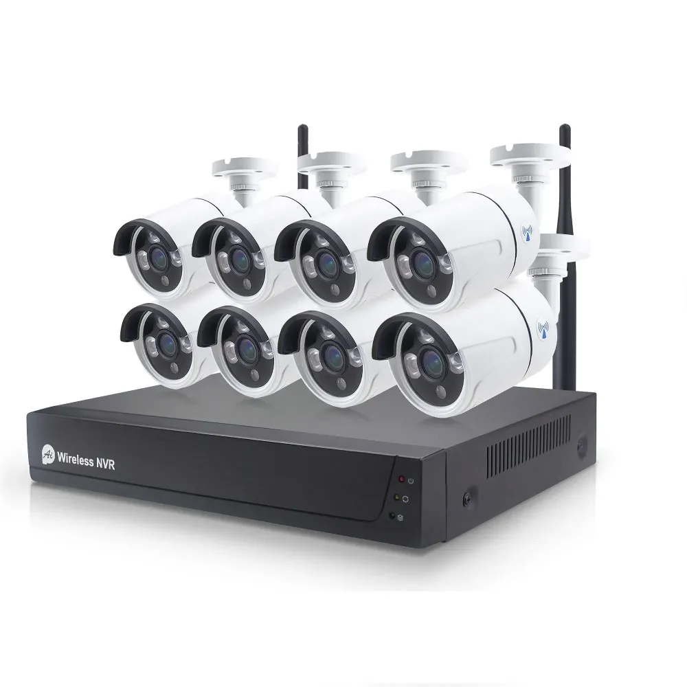 NVR + 8 водонепроницаемых FullHD Wi-Fi камер Tuya Smart