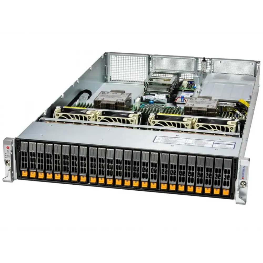 Сервер Supermicro SYS-221H-TN24R: 2× Xeon Silver 4514Y, 128Gb DDR5, 2× SSD 480Gb