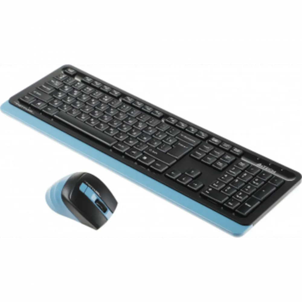 Клавиатура и мышь A4Tech Fstyler FG1035, черно-синие, беспроводные, USB