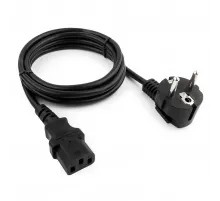 Шнур питания электрический силовой, серии TP-PC, EU-Schuko/IEC 60320 С13 прямой, 250B, 10A, 3х1.0 мм², 3 м