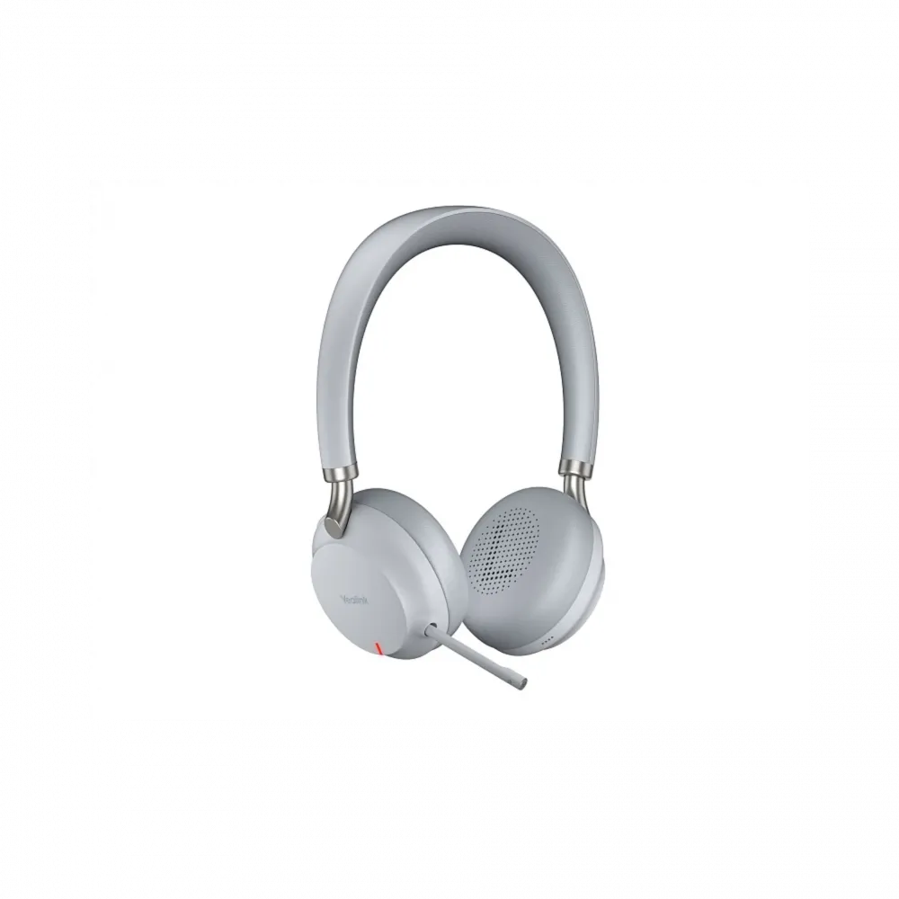 Гарнитура BH76 UC Light Gray USB-A, беспроводная Bluetooth, с зарядкой Qi, HD звук и шумоподавлением ANC