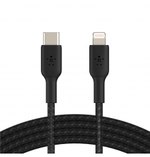 Кабель USB-C > Lightning зарядки/синхронизации Belkin 1м, Type-C, витой, черный