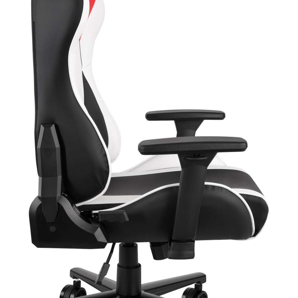 Кресло 2E GAMING BUSHIDO II, ПУ кожа, 3D-Armrests, чёрно-белый
