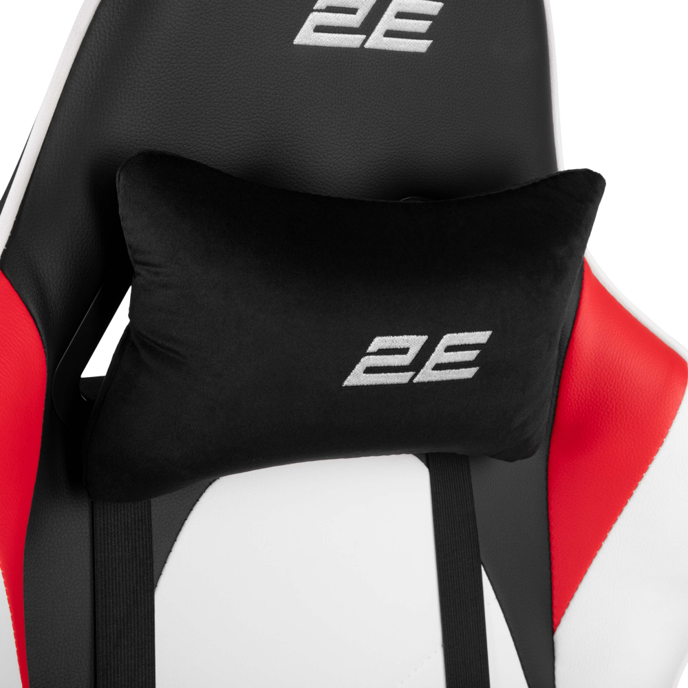 Кресло 2E GAMING BUSHIDO II, ПУ кожа, 3D-Armrests, чёрно-белый