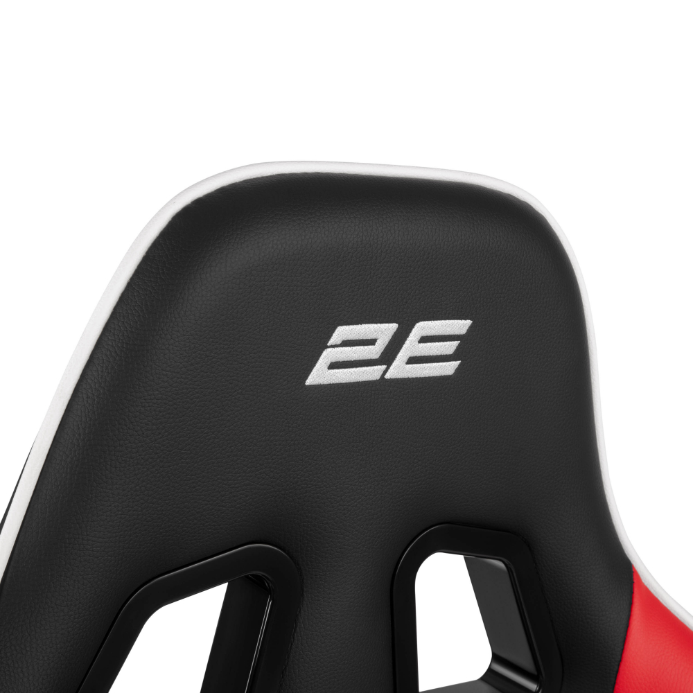 Кресло 2E GAMING BUSHIDO II, ПУ кожа, 3D-Armrests, чёрно-белый