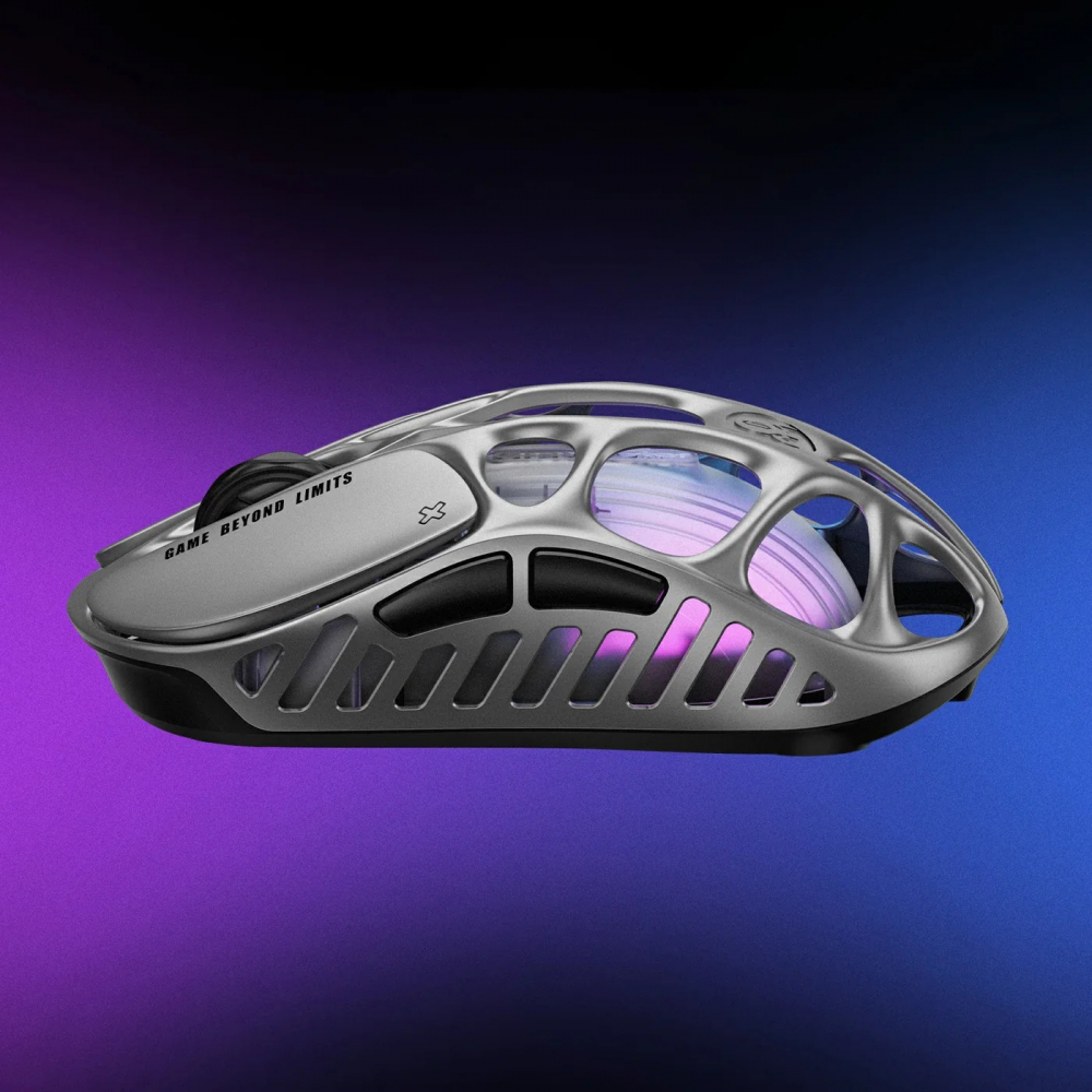 Мышь GravaStar Mercury X, BT/WL/USB-A, RGB, серый