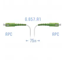 Патчкорд оптический FTTH SC/APC, кабель 604-02-01W, 75 метров