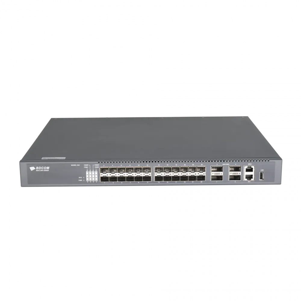 Управляемый коммутатор BDCOM S5828, 24x SFP+ 10GbE, 4x QSFP28 100GbE