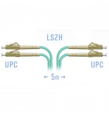 Патчкорд оптический LC/UPC MM Duplex 5 метров