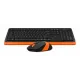 Клавиатура и мышь A4Tech Fstyler FG1010 Orange (черно-оранжевые)