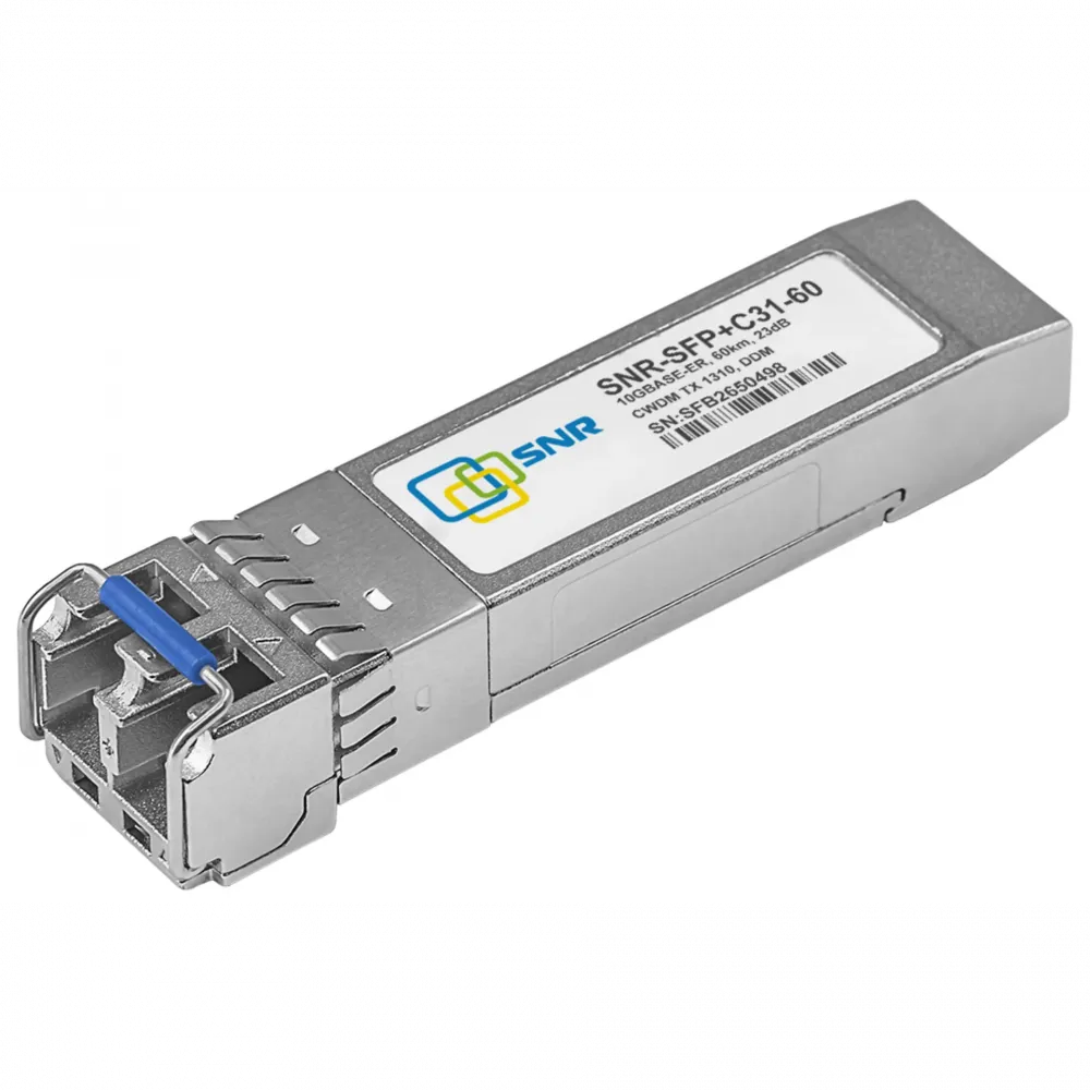 Модуль SFP+ CWDM оптический, дальность до 60 км (23 дБ), 1310 нм