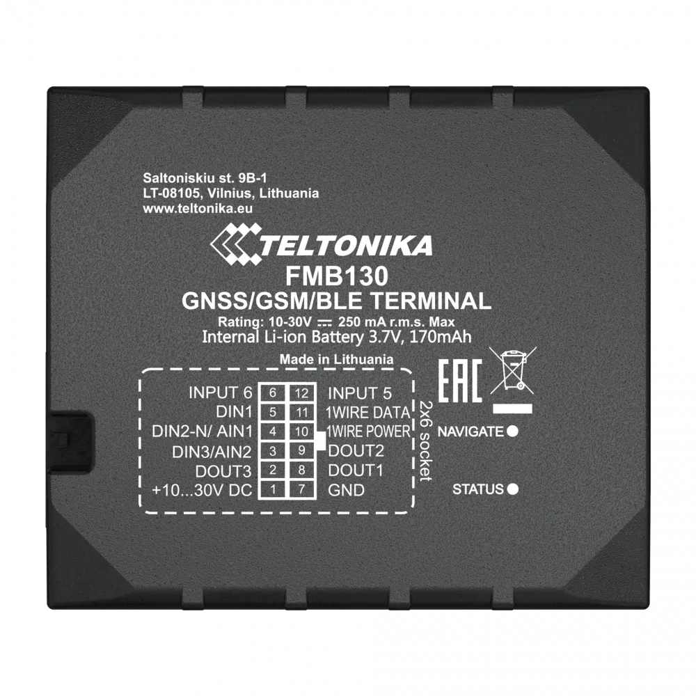 FMB130 GPS контроллер местонахождения и состояния транспорта