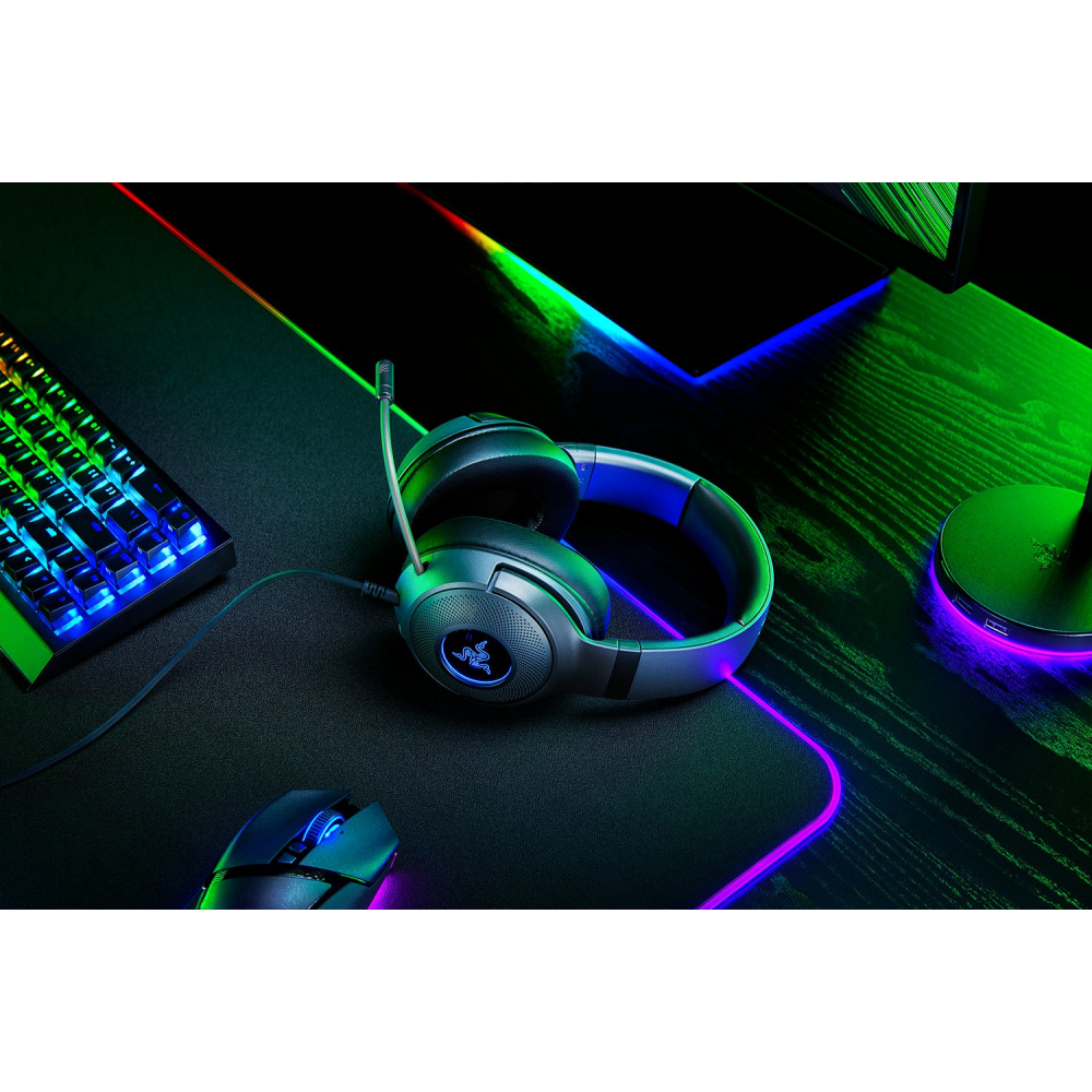 Гарнитура игровая Razer Kraken V3 X USB-A, 7.1, RGB, чёрный