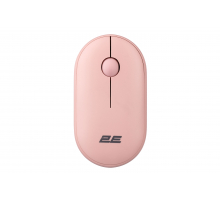 Мышь 2E MF300 Silent, WL/BT, розовый