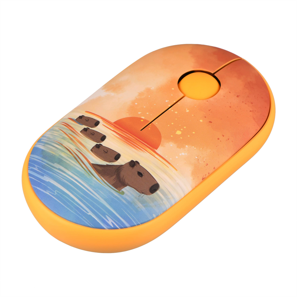 Мышь 2E MF300 CAPYBARA:SUNSET Silent WL BT, жёлтый