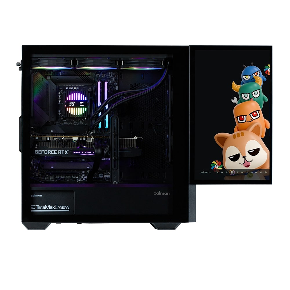 Корпус Zalman Z10 DS без БП, 2xUSB3.0, 1xUSB Type-C, 2x120мм, 1x120мм ARGB, TG Side Panel, ATX, черный