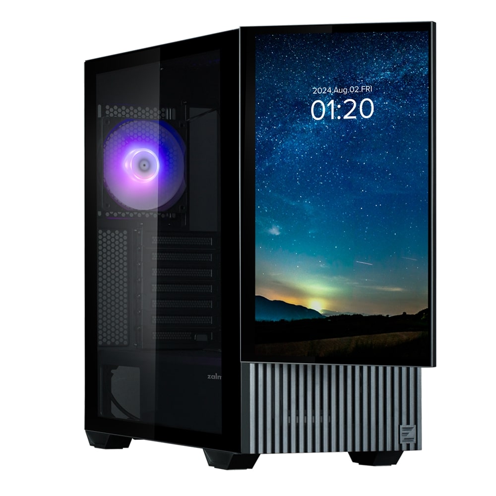 Корпус Zalman Z10 DS без БП, 2xUSB3.0, 1xUSB Type-C, 2x120мм, 1x120мм ARGB, TG Side Panel, ATX, черный