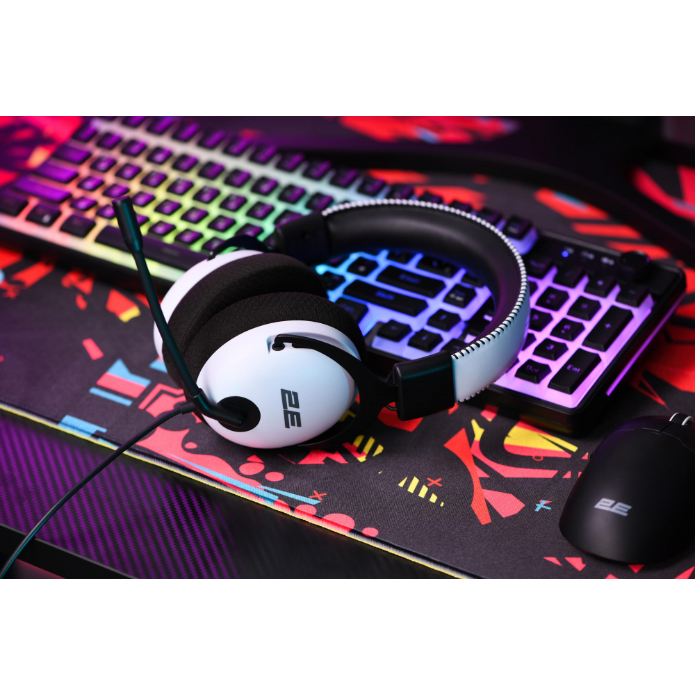 Гарнитура игровая 2E GAMING HG310 V2, mini-jack, 1.5м, белый