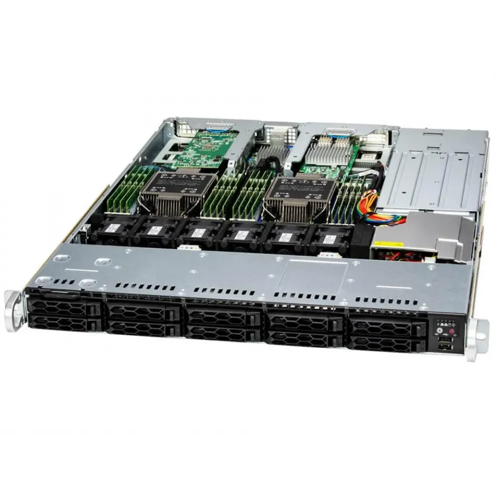 Supermicro SYS-121C-TN10R | Сервер 2U | 2× Xeon Silver 4514Y | 128 ГБ DDR5