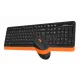 Клавиатура и мышь A4Tech Fstyler FG1010 Orange (черно-оранжевые)