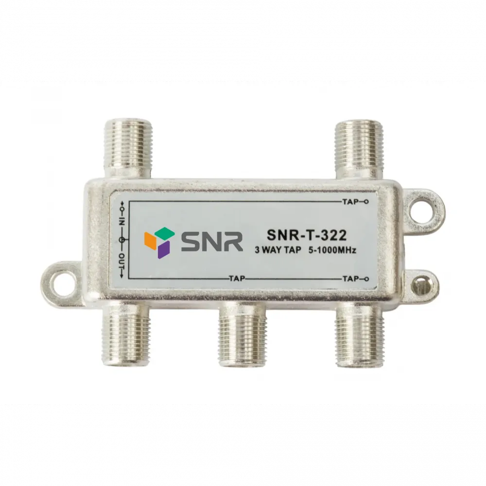 Ответвитель абонентский SNR-T-322 на 3 отвода, вносимое затухание IN-TAP 22dB