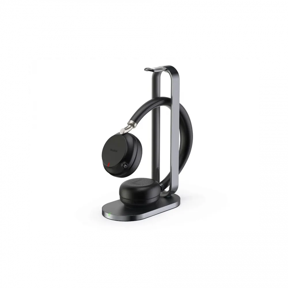 Гарнитура BH72 UC Black USB-A, Беспроводная Bluetooth, HD звук, Зарядка Qi, Шумоподавление, Черная