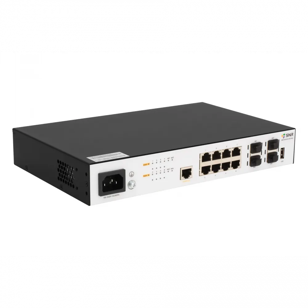 Управляемый PoE коммутатор SNR-S5210G-8TX-POE, 8 портов 2.5GbE