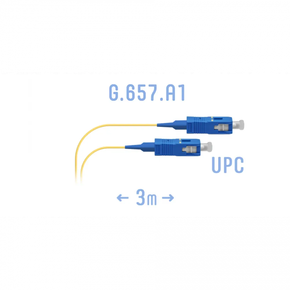 Шнур монтажный оптический SC/UPC SM G.657.A1 3 метра