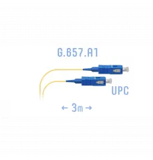 Шнур монтажный оптический SC/UPC SM G.657.A1 3 метра