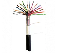 Кабель NETLAN F/UTP 16 пар, Кат.5 (Класс D), 100МГц, одножильный, BC (чистая медь), внешний, PE до -40C, черный, 305м