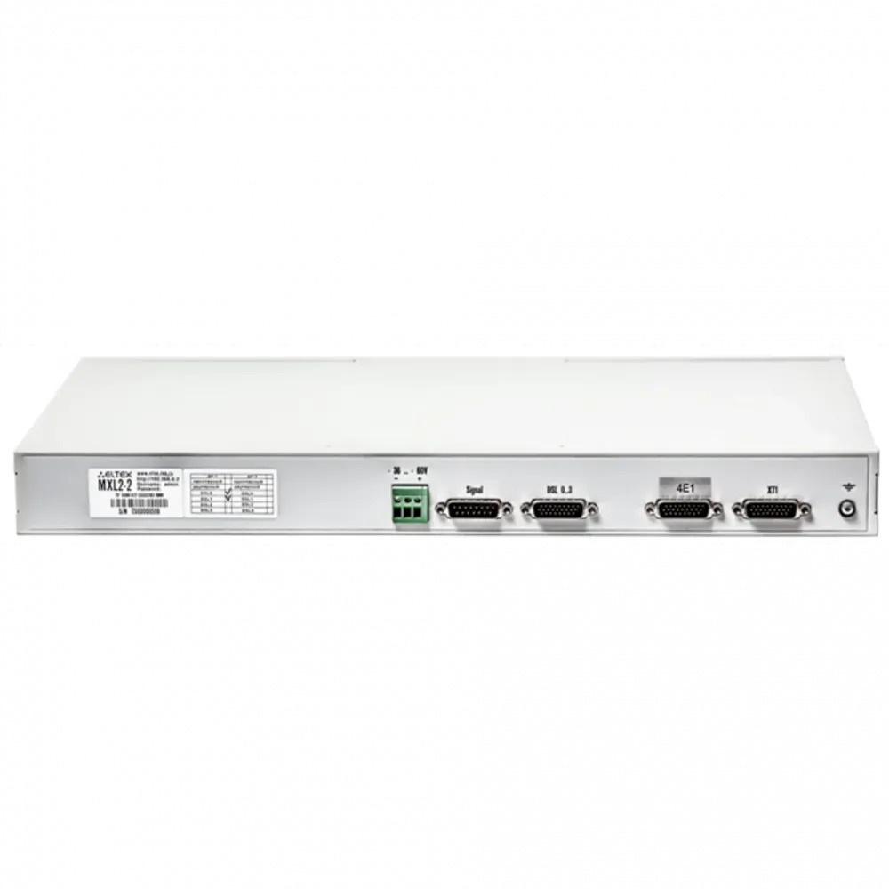 SHDSL-модем MXL2-2, базовый блок, 4хRJ45 (LAN), 2 места для субмодулей М4Е1/4И15, 2 интерфейса SHDSL, 11,4 Мбит/с