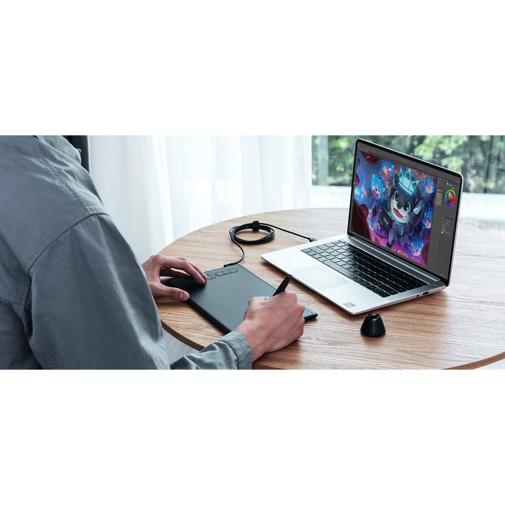 Графический планшет Huion H580X 8x5 дюймов, черный, USB-C
