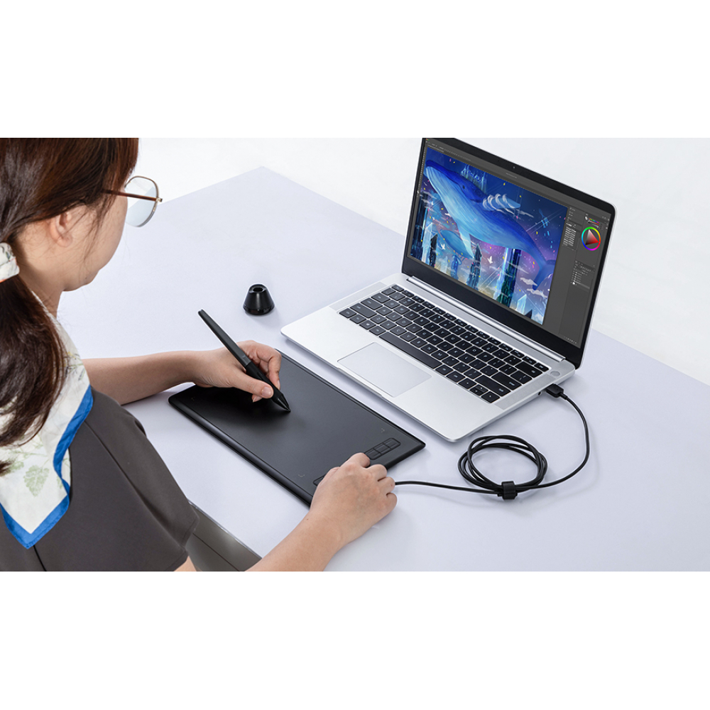 Графический планшет Huion H580X 8x5 дюймов, черный, USB-C