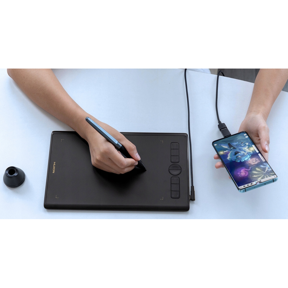 Графический планшет Huion H580X 8x5 дюймов, черный, USB-C