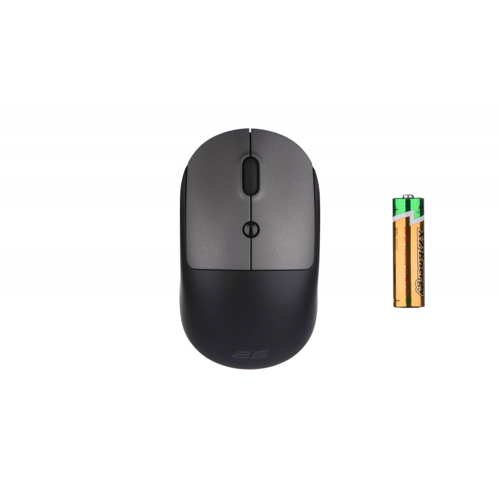 Мышь 2E MF218 Silent, WL/BT, чёрно-серый
