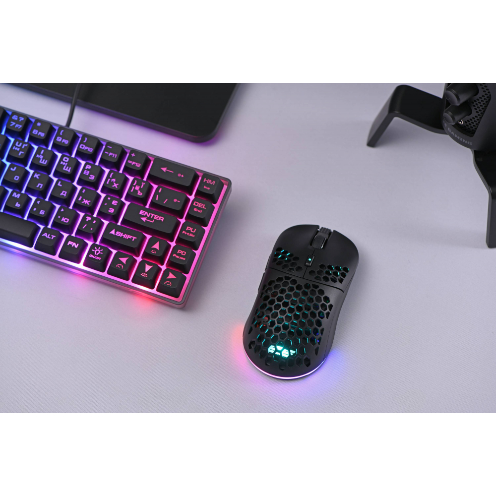 Мышь 2E GAMING HyperDrive Lite WL, RGB, USB-A/WL, чёрный