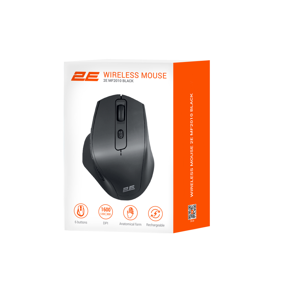 Мышь 2E MF2010 Rechargeable, WL, чёрный