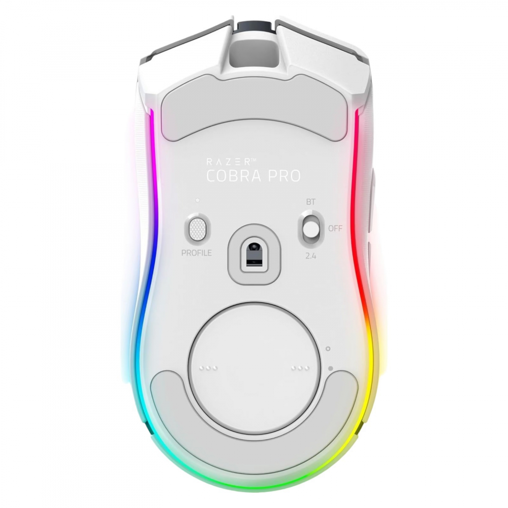 Мышь Razer Cobra Pro, RGB, беспроводная (USB-A/WL/BT), белая