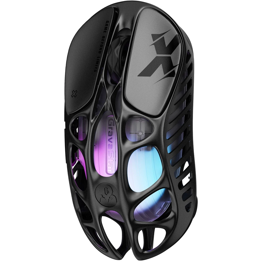 Мышь GravaStar Mercury X, BT/WL/USB-A, RGB, чорний