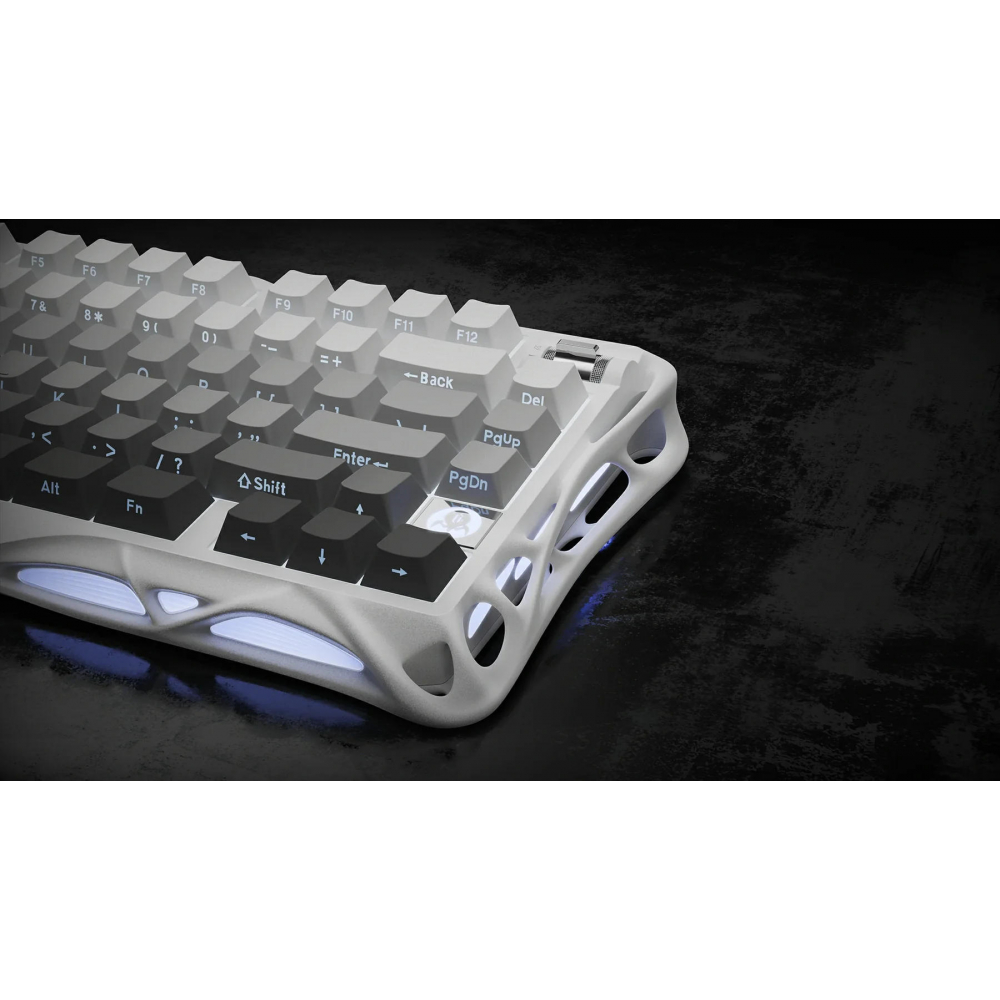 Клавиатура механическая GravaStar Mercury K1 80keys, GravaStar x Kailh Cheery Pink, EN, BT/WL/USB, белый