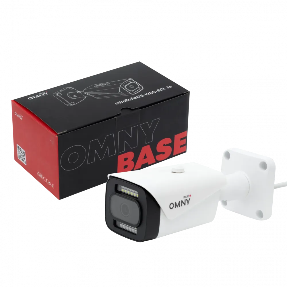 Камера сетевая буллет OMNY BASE miniBullet2E-WDS-SDL-C 2Мп с двойной подсветкой и микрофоном